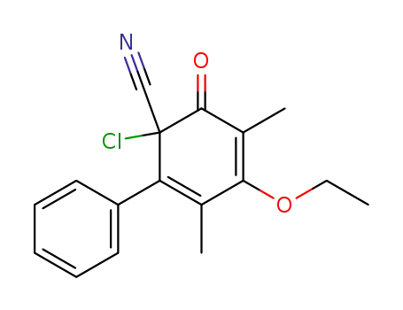 6-chloro-6-cyano-2,4-dimethyl-3-ethoxy-5-phenyl-2,4-cyclohexadienone