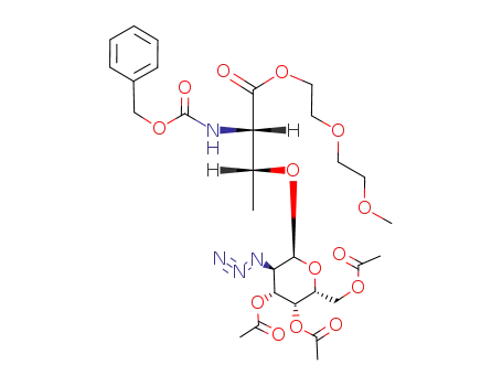 N-(benzyloxycarbonyl)-O-(3,4,6-tri-O-acetyl-2-azido-2-deoxy-α-D-galactopyranosyl)-L-threonine (methoxyethoxy)ethyl ester