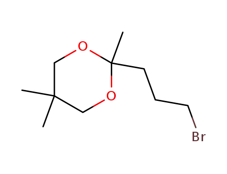 Molecular Structure of 88128-58-9 (1,3-Dioxane, 2-(3-bromopropyl)-2,5,5-trimethyl-)