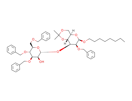 Octyl-O-(3,4,6-tri-O-benzyl-α-D-mannopyranosyl)-(1->3)-2-O-benzyl-4,6-O-isopropyliden-β-mannopyranosid