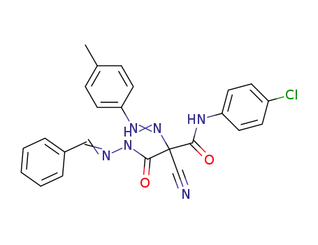 N-(4-Chloro-phenyl)-2-cyano-2-[1-phenyl-meth-(E)-ylidene-hydrazinocarbonyl]-2-p-tolylazo-acetamide