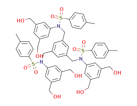 Molecular Structure of 149401-96-7 (benzene<3-1,3,5>:<5-<N-tosyl-1-azaethyl>-1,3-phenylene>:methanol)