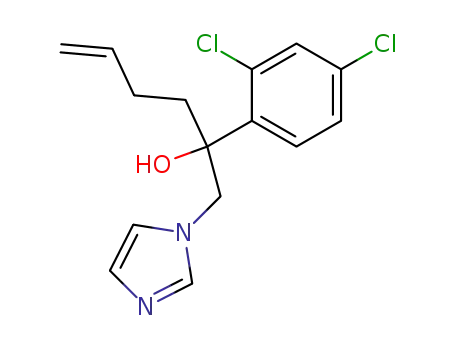 Molecular Structure of 78202-26-3 (2-(2,4-Dichloro-phenyl)-1-imidazol-1-yl-hex-5-en-2-ol)