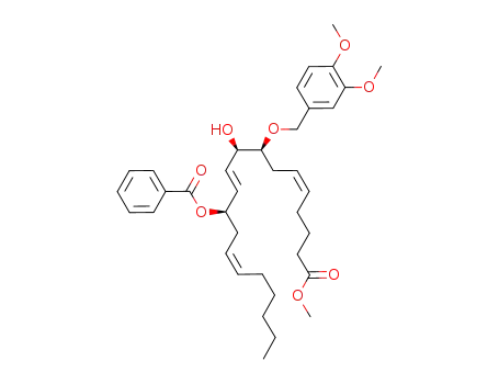 Benzoic acid (2E,7Z)-(1R,4R,5S)-5-(3,4-dimethoxy-benzyloxy)-4-hydroxy-11-methoxycarbonyl-1-((Z)-oct-2-enyl)-undeca-2,7-dienyl ester