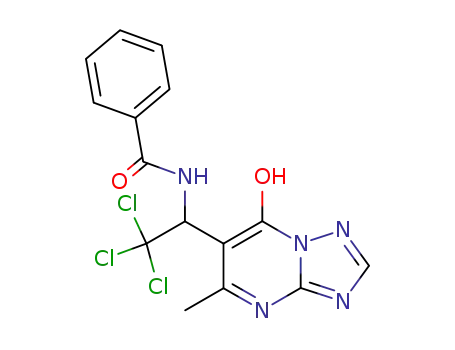 Benzamide,
N-[2,2,2-trichloro-1-(7-hydroxy-5-methyl[1,2,4]triazolo[1,5-a]pyrimidin-6-
yl)ethyl]-