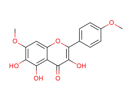 Molecular Structure of 99499-82-8 (3,5,6-trihydroxy-4',7'-dimethoxyflavone)