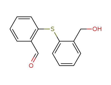 Molecular Structure of 63744-05-8 (Benzaldehyde, 2-[[2-(hydroxymethyl)phenyl]thio]-)