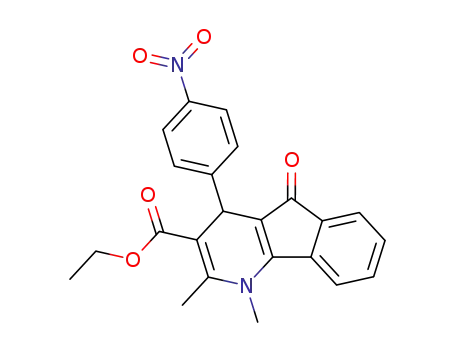 1H-Indeno[1,2-b]pyridine-3-carboxylic acid,
4,5-dihydro-1,2-dimethyl-4-(4-nitrophenyl)-5-oxo-, ethyl ester