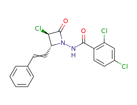 2,4-Dichloro-N-[(3R,4R)-3-chloro-2-oxo-4-((E)-styryl)-azetidin-1-yl]-benzamide