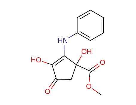 1,3-Dihydroxy-4-oxo-2-phenylamino-cyclopent-2-enecarboxylic acid methyl ester