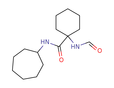 Molecular Structure of 134455-15-5 (1-Formylamino-cyclohexanecarboxylic acid cycloheptylamide)