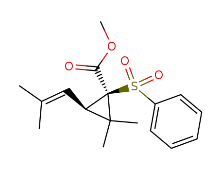 Molecular Structure of 75996-51-9 ((1R,3R)-1-Benzenesulfonyl-2,2-dimethyl-3-(2-methyl-propenyl)-cyclopropanecarboxylic acid methyl ester)
