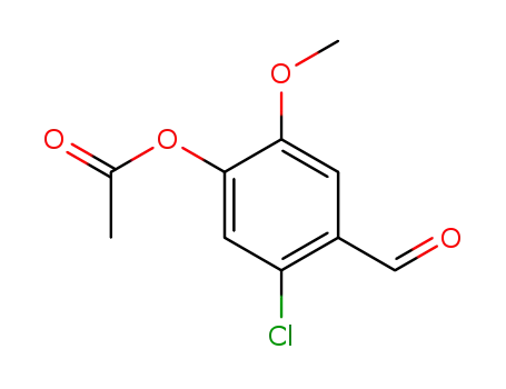Molecular Structure of 84333-02-8 (5-chloro-4-formyl-2-methoxyphenyl acetate)