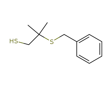 Molecular Structure of 135472-41-2 (1-Propanethiol, 2-methyl-2-[(phenylmethyl)thio]-)