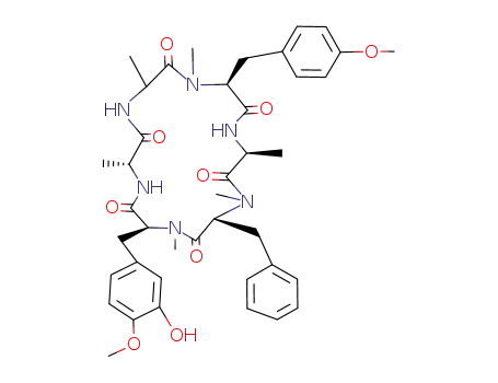 (3R,6S,9S,12R,15R,18S)-3-Benzyl-18-(3-hydroxy-4-methoxy-benzyl)-9-(4-methoxy-benzyl)-1,4,6,10,12,15-hexamethyl-1,4,7,10,13,16-hexaaza-cyclooctadecane-2,5,8,11,14,17-hexaone