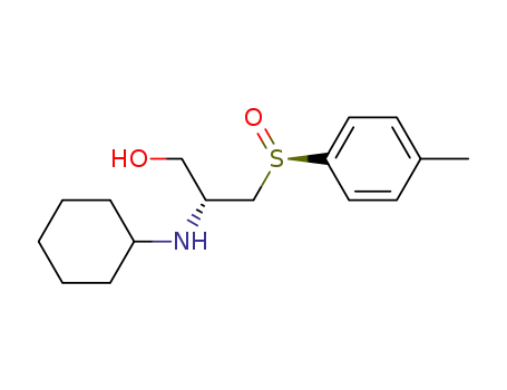 Molecular Structure of 146860-30-2 ((R)-2-Cyclohexylamino-3-((R)-toluene-4-sulfinyl)-propan-1-ol)