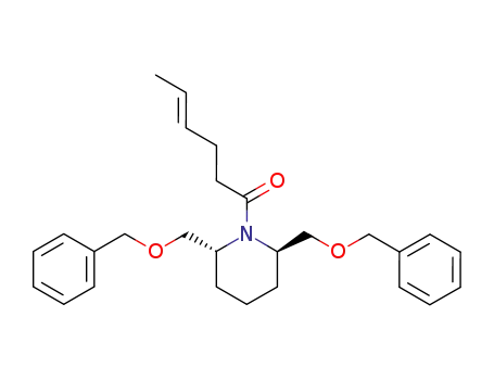 (E)-1-((2R,6R)-2,6-Bis-benzyloxymethyl-piperidin-1-yl)-hex-4-en-1-one