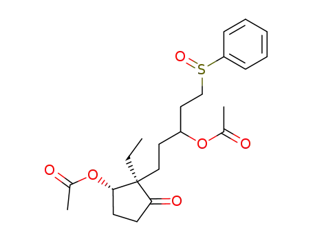 (2R,3S)-2-ethyl-2-(3'-acetoxy-5'-phenylsulfinyl-amyl)-3-acetoxy-cyclopentanone