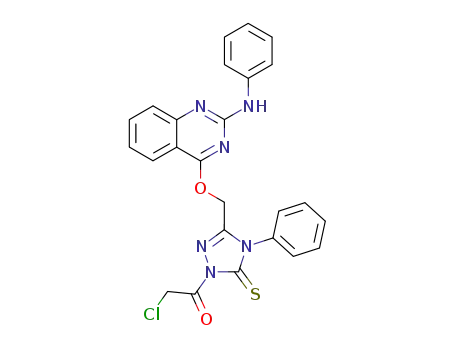 5-<2'-(N-phenylamino)quinazolin-4'-yloxomethyl>-2-chloroacetyl-4-phenyl-1,2,4-triazole-3-thione