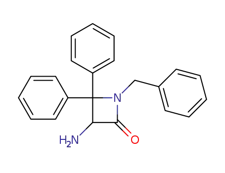 Molecular Structure of 105602-11-7 (2-Azetidinone, 3-amino-4,4-diphenyl-1-(phenylmethyl)-)