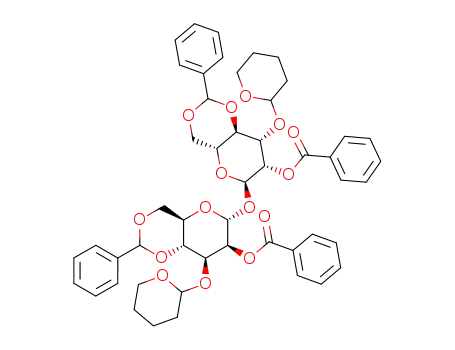 2,2'-di-O-benzoyl-4,6:4',6'-di-O-benzylidene-3,3'-di-O-(tetrahydropyran-2-yl)-(α-D-mannopyranosyl α-D-mannopyranoside)