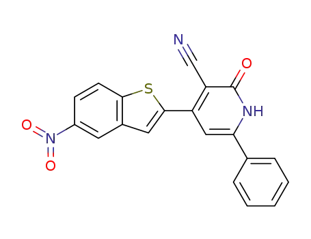 3-cyano-4-(5-nitrobenzothienyl)-6-phenylpyridin-2-one