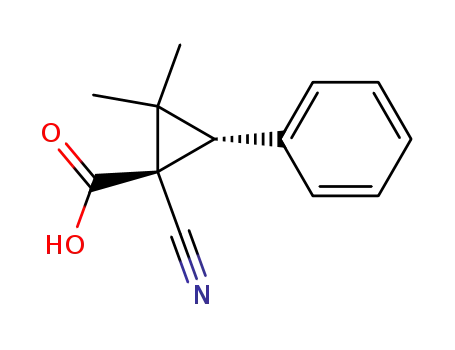 Cyclopropanecarboxylic acid, 1-cyano-2,2-dimethyl-3-phenyl-, trans-