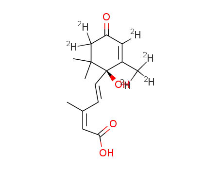 Molecular Structure of 721948-65-8 ((+)-cis,trans-Abscisic Acid-d6)