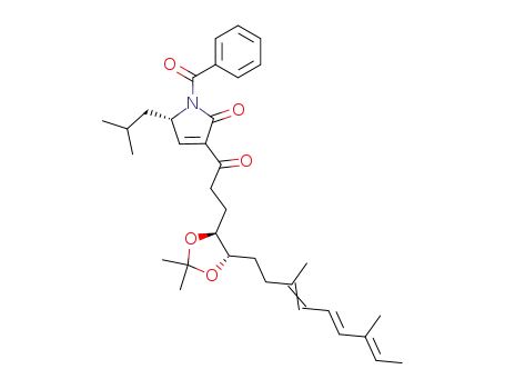 (5S,4'S,5'S,8'EZ,10'E,12'E)-N-benzoyl-3-(8,12-dimethyl-4,5-isopropylidenedioxy-1-oxotetradeca-8,10,12-trienyl)-5-(2-methylpropyl)-Δ<sup>3</sup>-pyrrolin-2-one
