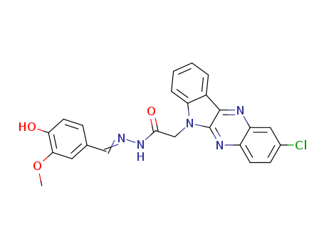 2-CHLORO-6H-INDOLO[2,3-B]QUINOXALINE-6-ACETIC ACID ((4-HYDROXY-3-METHOXYPHENYL)METHYLENE)HYDRAZIDE
