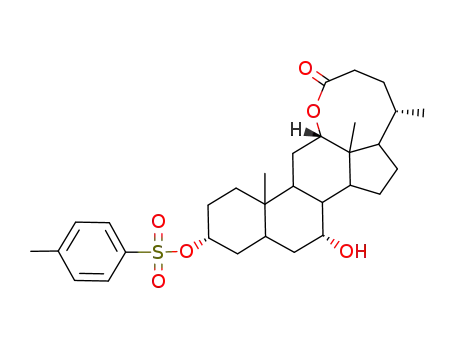 Molecular Structure of 88165-73-5 (7α-hydroxy-3α-tosyloxy-5β-cholansaeure-24,12α-lacton)
