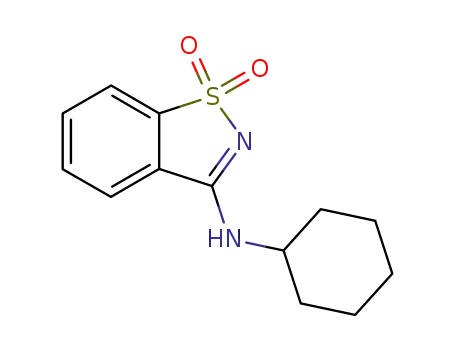 Molecular Structure of 7668-22-6 (N-cyclohexyl-1,2-benzothiazol-3-amine 1,1-dioxide)