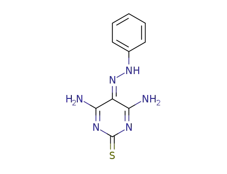 Molecular Structure of 74982-68-6 (5(2H)-Pyrimidinone, 4,6-diamino-2-thioxo-, phenylhydrazone)