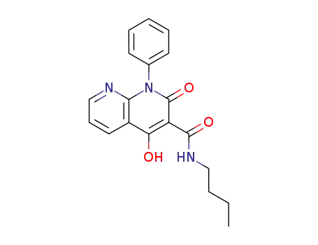 Molecular Structure of 138304-87-7 (1,8-Naphthyridine-3-carboxamide,
N-butyl-1,2-dihydro-4-hydroxy-2-oxo-1-phenyl-)