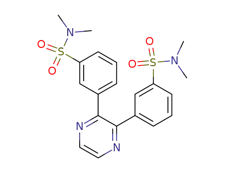 Molecular Structure of 88097-22-7 (N,N-dimethyl-2,3-diphenylpyrazine-3',3''-disulphonamide)