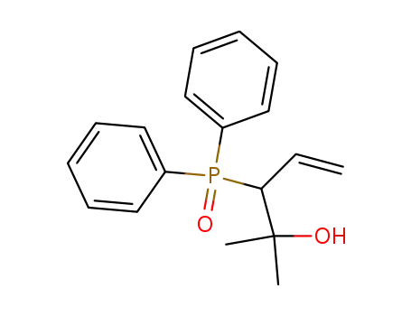 Molecular Structure of 114893-45-7 (3-diphenylphosphinoyl-2-methylpent-4-en-2-ol)