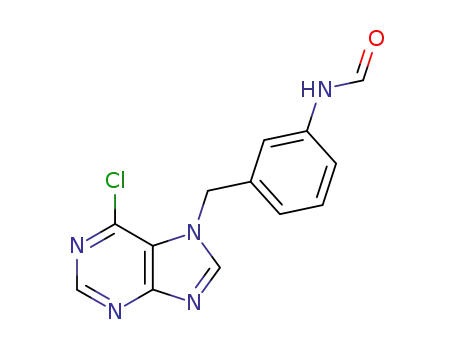 6-chloro-7-(formamidobenzyl)-7H-purine