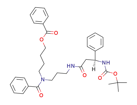 Benzoic acid 4-{benzoyl-[3-((S)-3-tert-butoxycarbonylamino-3-phenyl-propionylamino)-propyl]-amino}-butyl ester