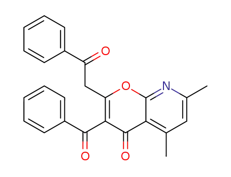 6-Benzoyl-7-benzoylmethyl-2,4-dimethyl-5H-pyrano<2,3-b>pyridin-5-on