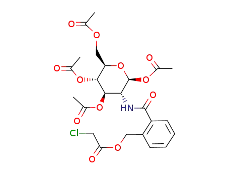 1,3,4,6-tetra-O-acetyl-2-<2-(chloroacetoxymethyl)benzoylamido>-2-deoxy-β-D-glucopyranose