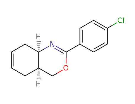 Molecular Structure of 98769-59-6 (4H-3,1-Benzoxazine, 2-(4-chlorophenyl)-4a,5,8,8a-tetrahydro-, cis-)
