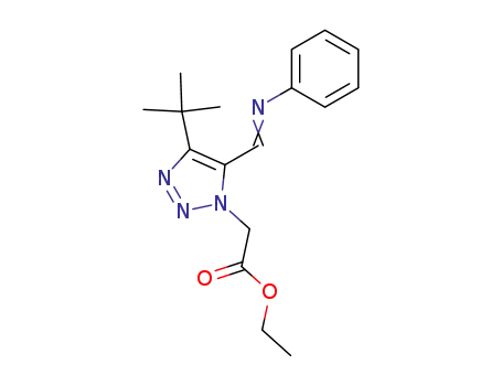 1H-1,2,3-Triazole-1-acetic acid,
4-(1,1-dimethylethyl)-5-[(phenylimino)methyl]-, ethyl ester