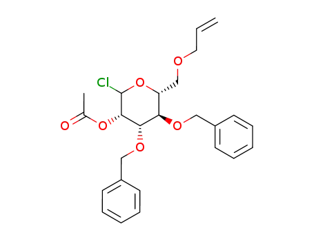 Acetic acid (3S,4S,5R,6R)-6-allyloxymethyl-4,5-bis-benzyloxy-2-chloro-tetrahydro-pyran-3-yl ester