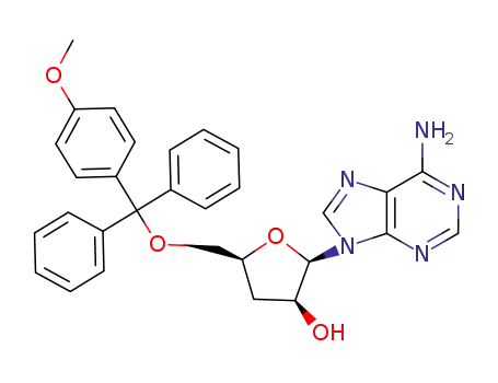 9-<5-O-(monomethoxytrityl)-3-deoxy-β-D-threo-pentofuranosyl>adenine