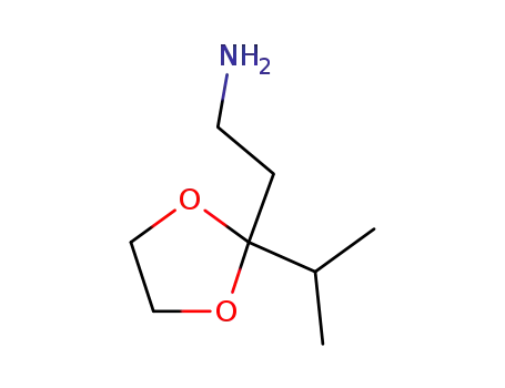 Molecular Structure of 81835-65-6 (1,3-Dioxolane-2-ethanamine,2-(1-methylethyl)-(9CI))