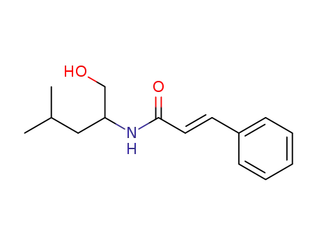 Molecular Structure of 127852-95-3 ((2E)-N-[(1R)-1-(hydroxymethyl)-3-methylbutyl]-3-phenylprop-2-enamide)