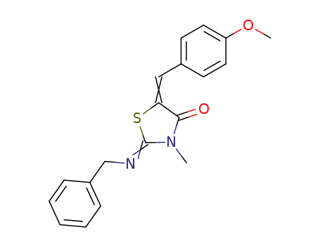 5-(4-Methoxyphenylmethylene)-2-(phenylmethylimino)-3-methyl-4-thiazolidinone