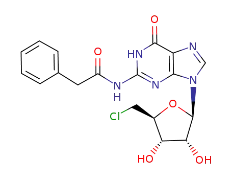 N-[9-((2R,3R,4S,5S)-5-Chloromethyl-3,4-dihydroxy-tetrahydro-furan-2-yl)-6-oxo-6,9-dihydro-1H-purin-2-yl]-2-phenyl-acetamide