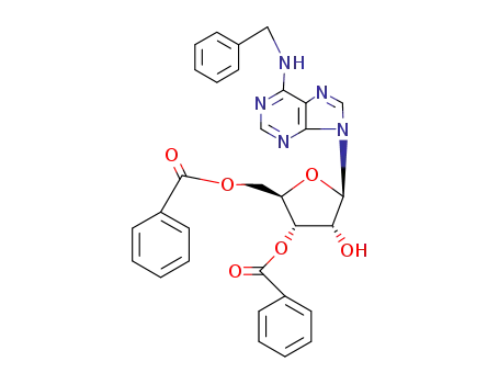 Molecular Structure of 66048-54-2 (Adenosine, N-(phenylmethyl)-, 3',5'-dibenzoate)