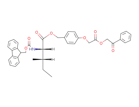 L-Isoleucine, N-[(9H-fluoren-9-ylmethoxy)carbonyl]-,
[4-[2-oxo-2-(2-oxo-2-phenylethoxy)ethoxy]phenyl]methyl ester
